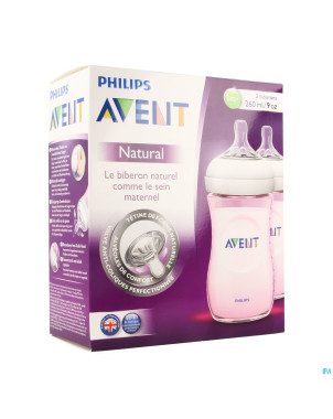 Philips avent biberon natural rose duo    2x260ml