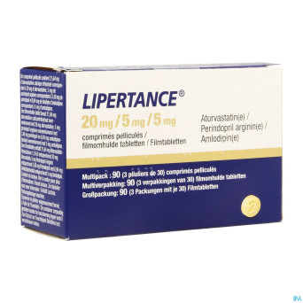 Lipertance 20mg/ 5mg/ 5mg comp pell 90