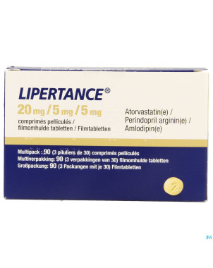 Lipertance 20mg/ 5mg/ 5mg comp pell 90