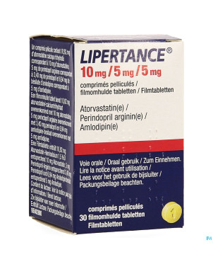 Lipertance 10mg/ 5mg/ 5mg comp pell 30
