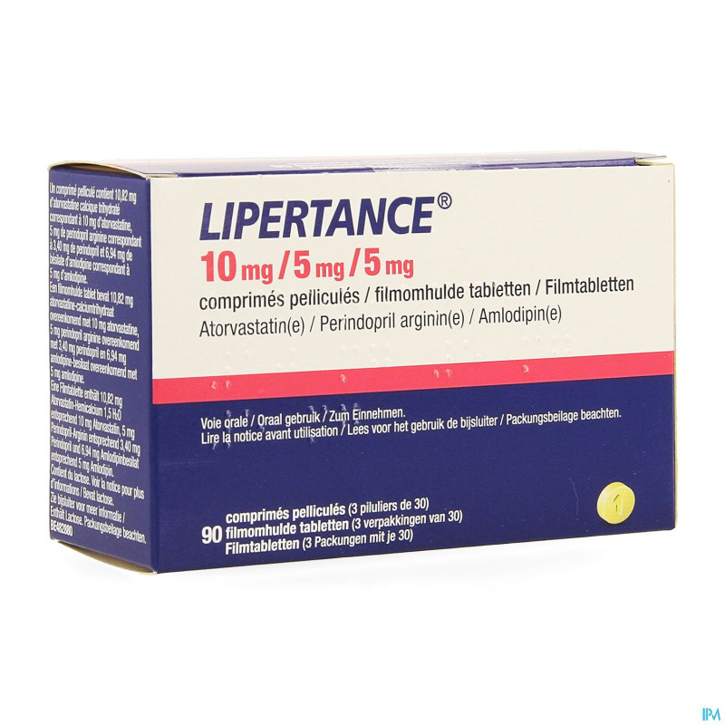 Lipertance 10mg/ 5mg/ 5mg comp pell 90