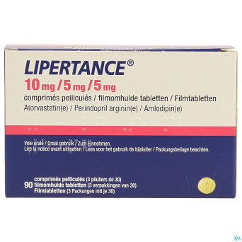 Lipertance 10mg/ 5mg/ 5mg comp pell 90