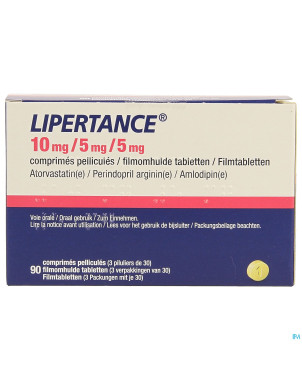 Lipertance 10mg/ 5mg/ 5mg comp pell 90