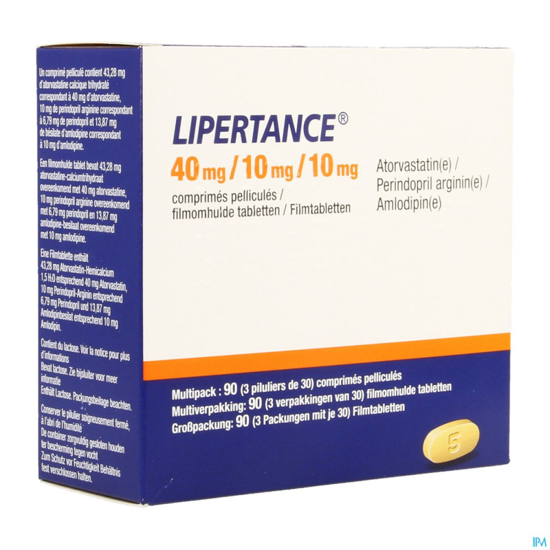 Lipertance 40mg/10mg/10mg comp pell 90