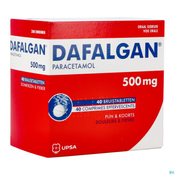 Dafalgan 500mg comp efferv. 40