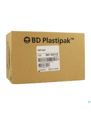 Bd plastipak seringue luer tuberc. 1ml  120 303172