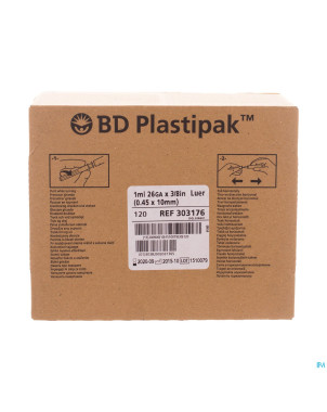 Bd plastipak ser.+aig. tuberculine 1ml+26g 3/8 120