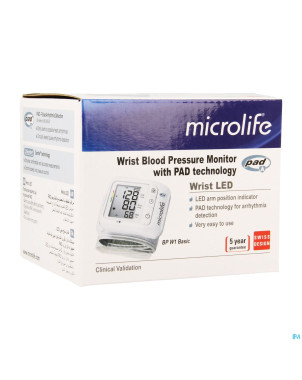 Microlife bp w1 basic tensiometre automat. poignet