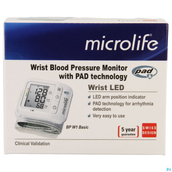 Microlife bp w1 basic tensiometre automat. poignet