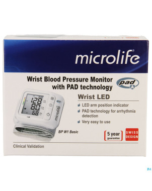 Microlife bp w1 basic tensiometre automat. poignet