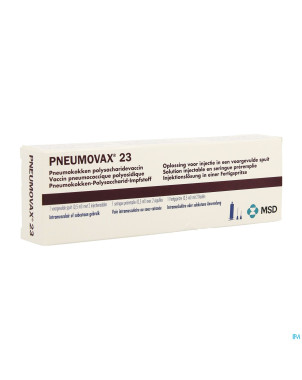 Pneumovax 23 sol inj seringue prerempli 1 x 0,5ml