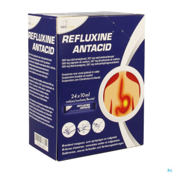 Refluxine antacid 500mg/267mg susp buv. sach 24
