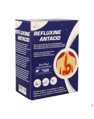 Refluxine antacid 500mg/267mg susp buv. sach 24