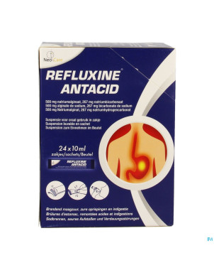 Refluxine antacid 500mg/267mg susp buv. sach 24