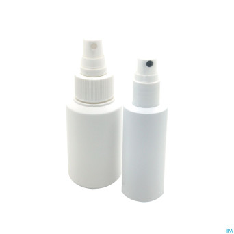 Flacon spray blanc rond hdpe + pp28   100ml 20 aca
