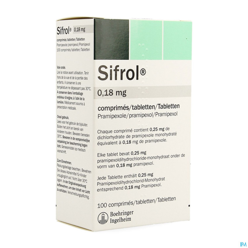Sifrol 0,18mg pi pharma comp 100 pip