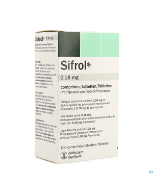 Sifrol 0,18mg pi pharma comp 100 pip
