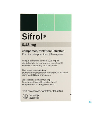 Sifrol 0,18mg pi pharma comp 100 pip