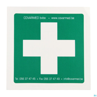 Autocollant premier secours 10x10cm