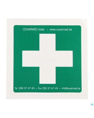 Autocollant premier secours 10x10cm