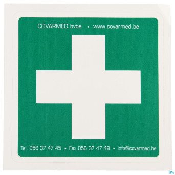 Autocollant premier secours 10x10cm