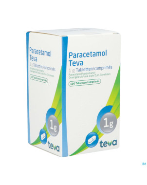 Paracetamol teva 1 g comp 100 x 1 g flacon