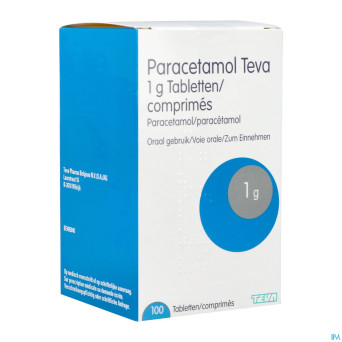 Paracetamol teva 1 g comp 100 x 1 g flacon