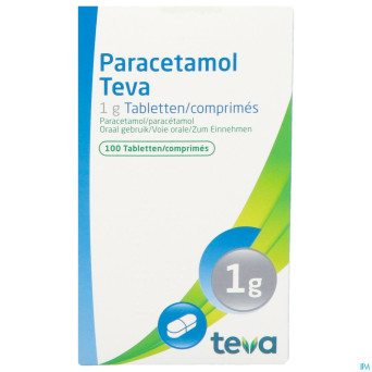 Paracetamol teva 1 g comp 100 x 1 g flacon