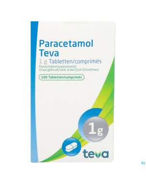 Paracetamol teva 1 g comp 100 x 1 g flacon