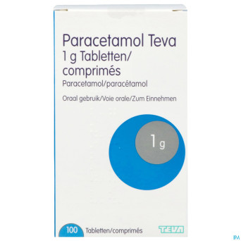 Paracetamol teva 1 g comp 100 x 1 g flacon