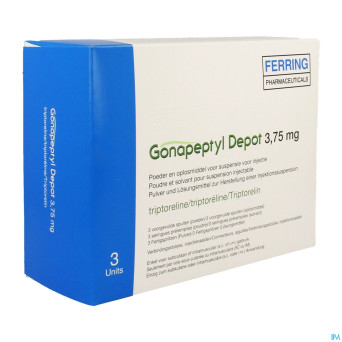 Gonapeptyl depot 3,75mg pdr+solv inj ser prer. 3+3