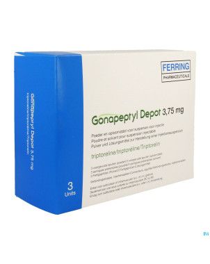 Gonapeptyl depot 3,75mg pdr+solv inj ser prer. 3+3