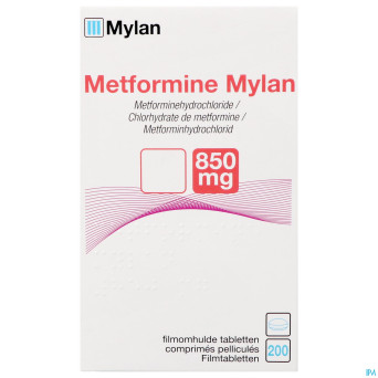 Metformine viatris 850mg comp pell 200 flacon