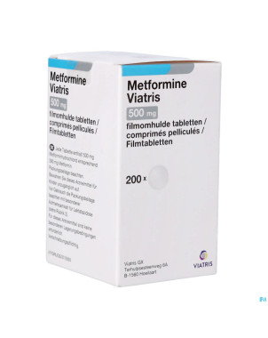 Metformine viatris 500mg comp pell 200 flacon
