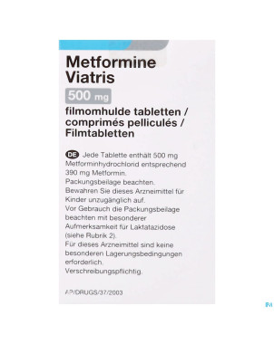 Metformine viatris 500mg comp pell 200 flacon