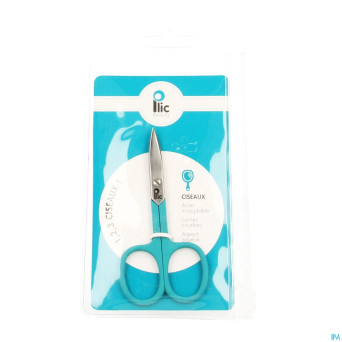 Plic ciseaux ongles lames courbes turquoise