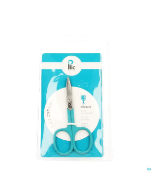 Plic ciseaux ongles lames courbes turquoise