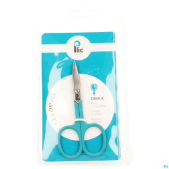 Plic ciseaux ongles lames courbes turquoise