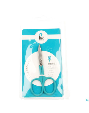 Plic ciseaux ongles lames courbes turquoise