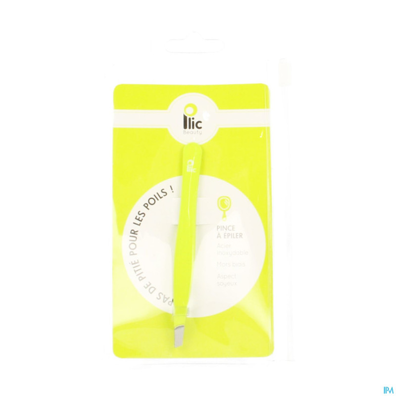 Plic pinces epiler mors biais vert lime