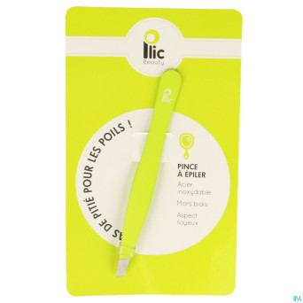 Plic pinces epiler mors biais vert lime