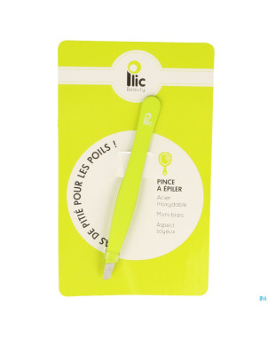 Plic pinces epiler mors biais vert lime