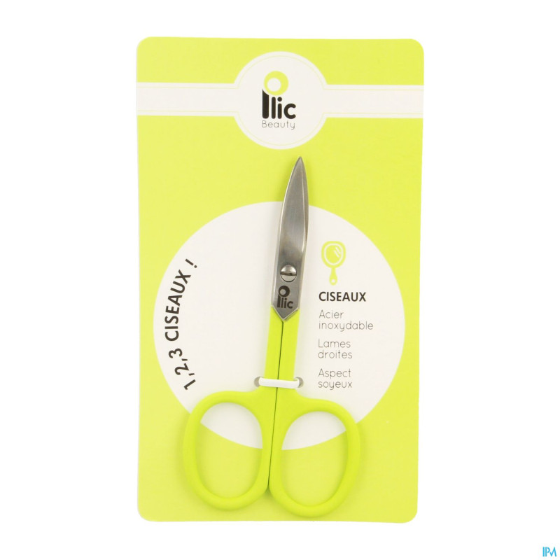 Plic ciseaux ongles lames droites vert lime