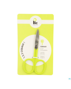 Plic ciseaux ongles lames droites vert lime