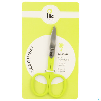 Plic ciseaux ongles lames droites vert lime