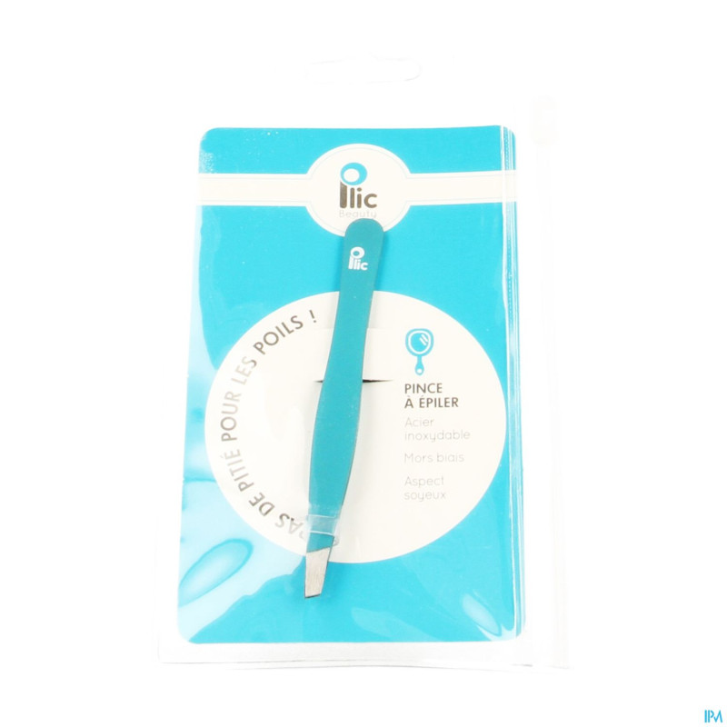 Plic pinces epiler mors biais turquoise