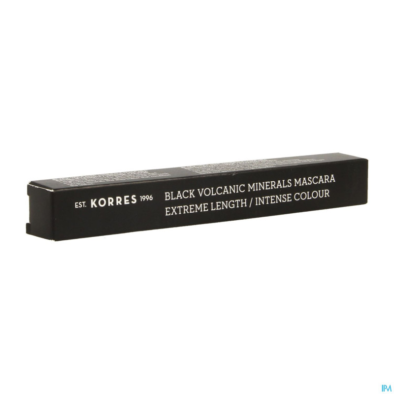 Korres km mascara allong.01 black volcan. mineral