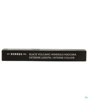 Korres km mascara allong.01 black volcan. mineral