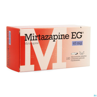 Mirtazapine eg 45mg pi pharma comp pell 100 pip