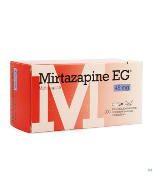 Mirtazapine eg 45mg pi pharma comp pell 100 pip